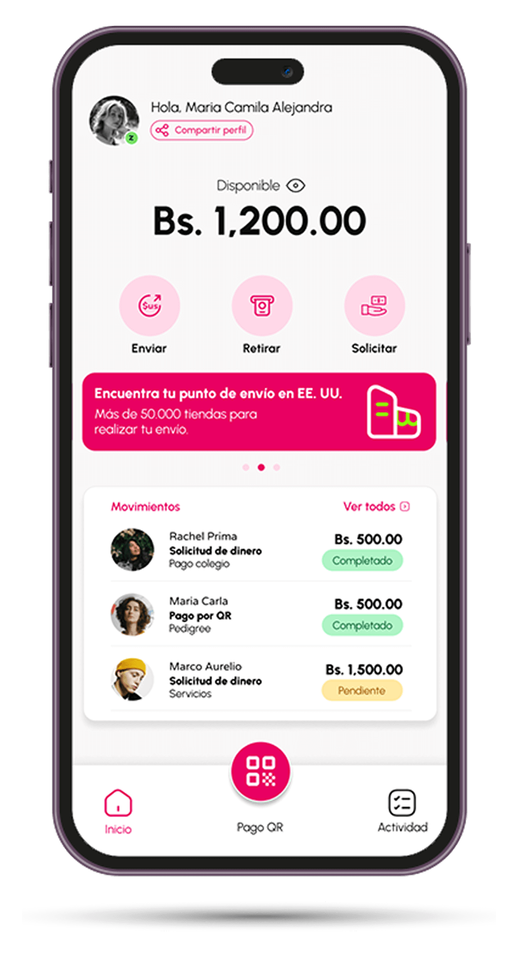 Interfaz de Zensy app